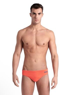 ARENA Junior Men's Performance Solid Team Swim Briefs, Bright Coral Medium M 24
